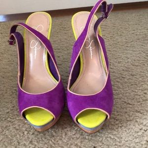 Jessica Simpson Multi Colored Sling Back